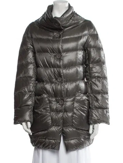 Pre-owned Herno Down Jacket In Gray