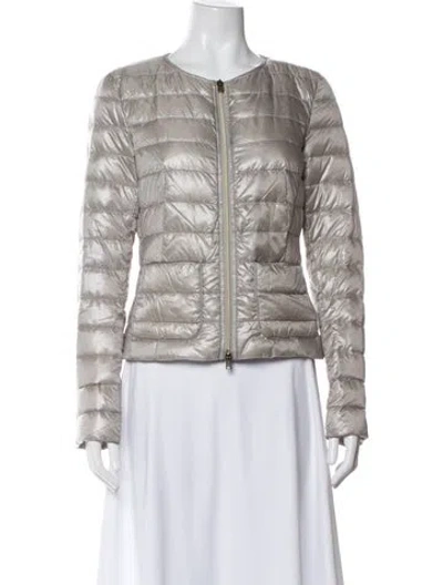 Pre-owned Herno Down Jacket In Gray