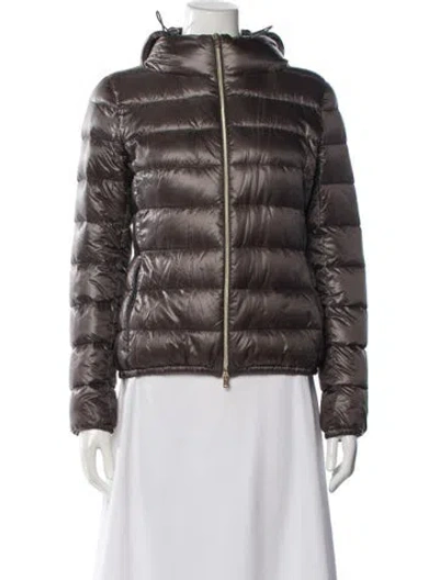 Pre-owned Herno Down Jacket In Grey