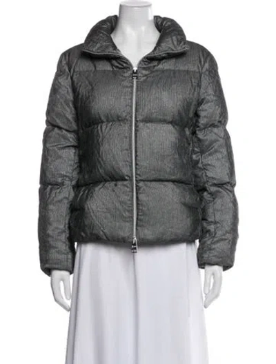 Pre-owned Herno Down Jacket In Grey