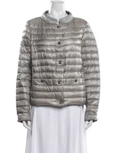 Pre-owned Herno Down Jacket In Grey