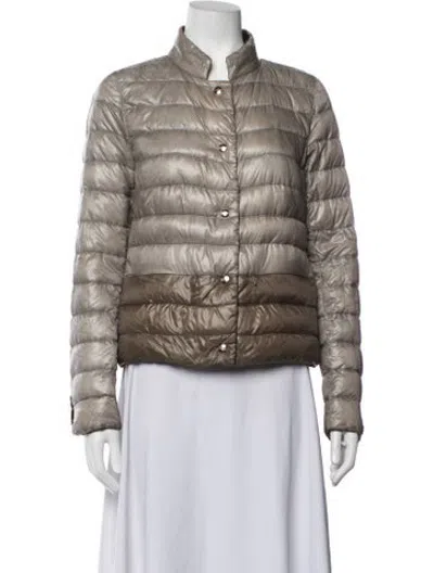 Pre-owned Herno Down Jacket In Grey