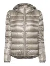 Herno Giada Hooded Puffer Jacket In Grey