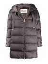 Herno Hooded Padded Coat In Grey