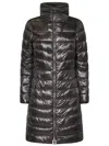 Herno Mud Gray Quilted Nylon Midi Down Jacket In Grey