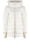 Herno White Down Jacket With Drawstring Hood In Tech Fabric Woman In White