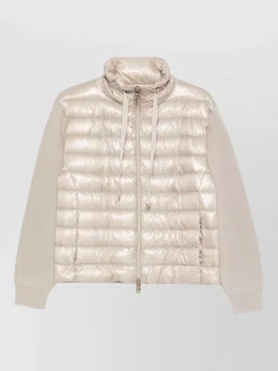 Herno Down Jacket High Neck Long Sleeves In Neutral