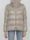 Herno Down Jacket In Nylon And Eco-fur In Grey