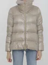Herno Down Jacket In Nylon And Eco-fur In White