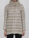 Herno Amelia Quilted Nylon Down Jacket In Beige