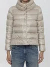 Herno Funnel Neck Padded Jacket In Beige