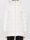 Herno White Down Jacket With Drawstring Hood In Tech Fabric Woman In White