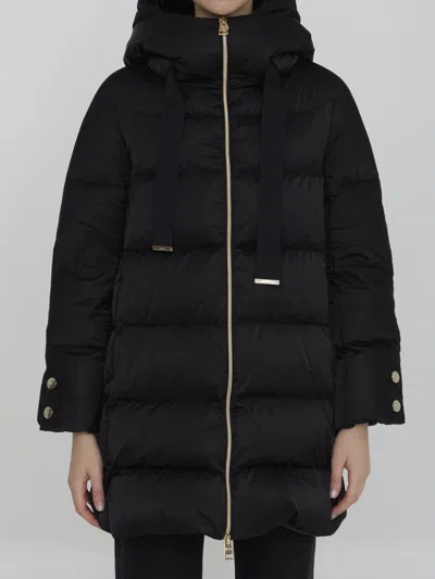 Herno Down Jacket In Nylon In Black
