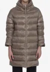 Herno Down Jacket In Nylon In Taupe