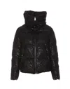 Herno Bomber Sequins Down Jacket In Nero