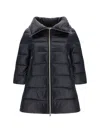 Herno Black High Neck Down Jacket In Nero