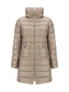 Herno High-collar Quilted Jacket In Tortora