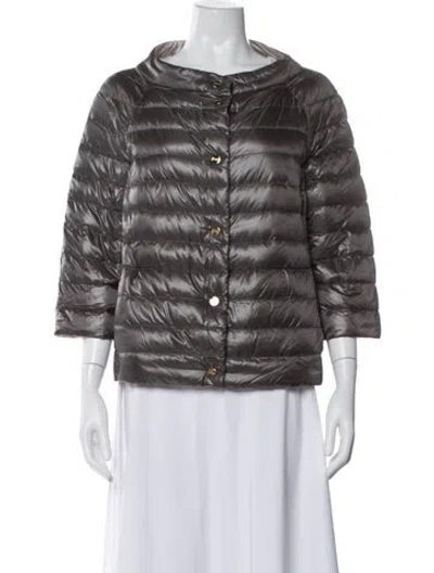 Pre-owned Herno Down Jacket W/ Tags In Gray
