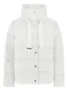 Herno Quilted Cape Jacket High Collar In White