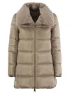 Herno Down Jacket With Cruelty Free Fur Details