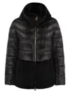 Herno Nylon Cape Ultralight And Lady Alternative Fur In Black