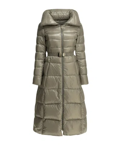 Herno Down Jacket With Elastic Waistband In Green