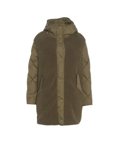 HERNO DOWN JACKET WITH FAUX FUR INSERT