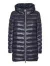 Herno Blue Navy Down Jacket In Black