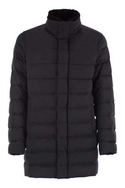 HERNO HERNO DOWN JACKET WITH FUR COLLAR