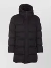 Herno Down Jacket With High Collar And Hood In Black
