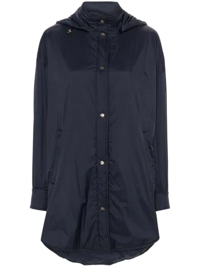 Herno Jacket Down Hood Outdoor Activity Puffer Shape In Blue