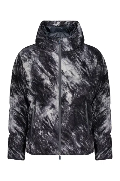 Herno Down Jacket With Hood And Zip In Black