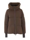 Herno Down Jacket With Hood In Brown