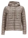 Herno Down Jacket With Hood In Neutral