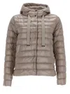 Herno Down Jacket With Hood In Neutral