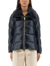 Herno Down Jacket With Lined Collar In Multi