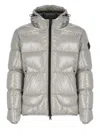 Herno Patent Hooded Puffer Jacket In Grey
