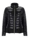 Herno Down Jacket With Ruffles In Black
