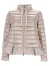 Herno Down Jacket With Ruffles In Pink