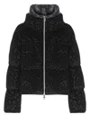 Herno Down Jacket With Sequins In Black
