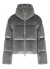 Herno Down Jacket With Sequins In Gray