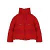 Herno Multicolor Elastane Coat In Red