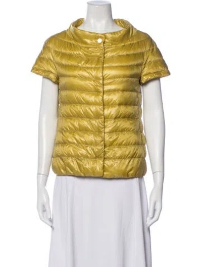 Pre-owned Herno Down Jacket In Yellow