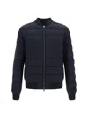 Herno Suede-effect Hooded Jacket In Blue