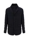 Herno Quilted Padded Double Layer Down Jacket In Black