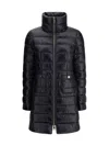 Herno Maria Long Down Jacket In Black Nylon In Black