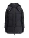 Herno Long Length Quilted Hooded Down Jacket In Black