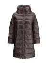 Herno Long Quilted Padded Jacket In Brown
