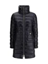 Herno Maria Long Down Jacket In Black Nylon In Black