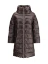 Herno Long Quilted Padded Jacket In Brown